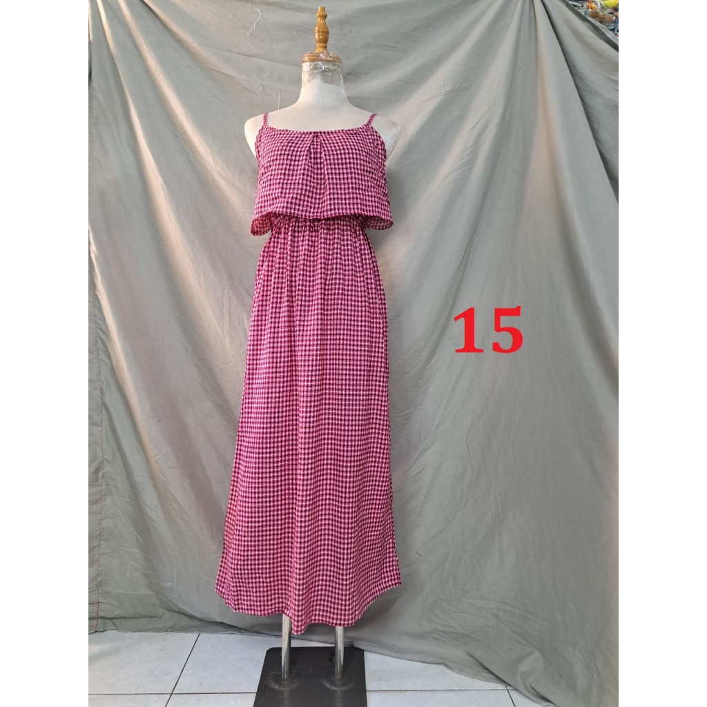 Maxi 2 dây bèo dạo biển, Lanh Thái mát rượi