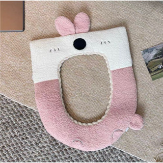 Tấm lót bồn cầu sợi bông chống lạnh mùa đông nhiều màu dễ thương