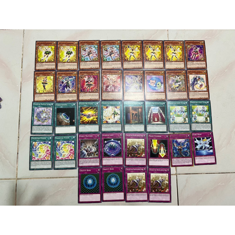 Bộ bài in Trickstar Yugioh - 50 lá cả Extra deck - In 1 và 2 mặt