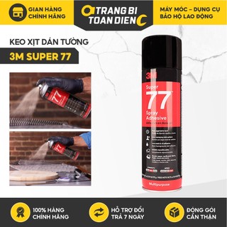Keo xịt đa năng 3M Super 77 phun đơn giản khô nhanh, siêu dính, dán tranh, ván gỗ Keo xịt dán tường