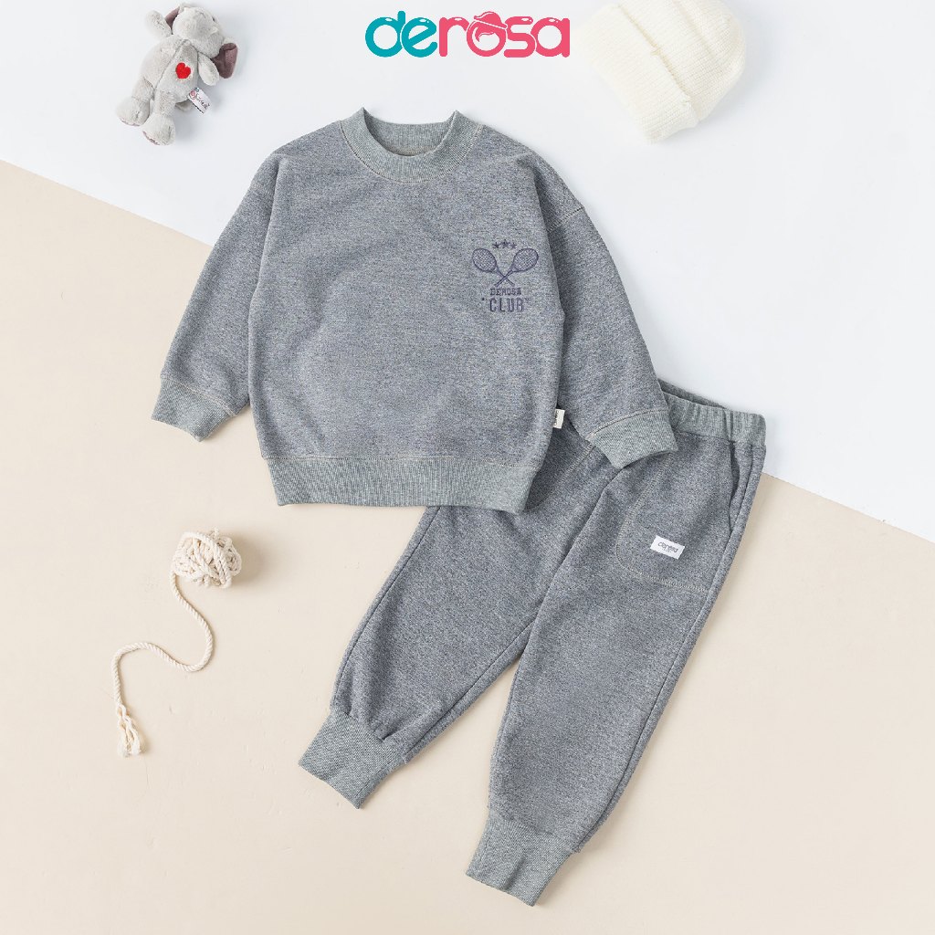 Bộ dài tay thu đông bé trai Derosa Kids cho bé từ 2 đến 6 tuổi AWKDD 1055B