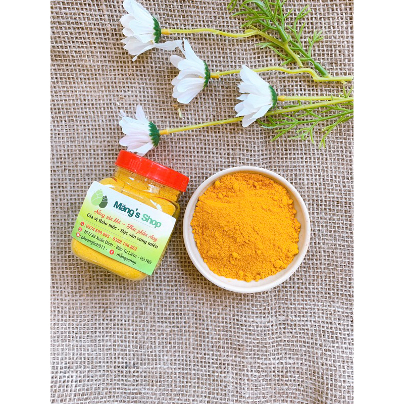 Bột nghệ nguyên chất nhà làm gói 100g