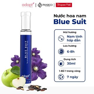 Nước hoa nam ADOPT Blue Suit EDP 30ML chính hãng lưu hương lâu Nam Tính, Lịch Lãm, Sang Trọng