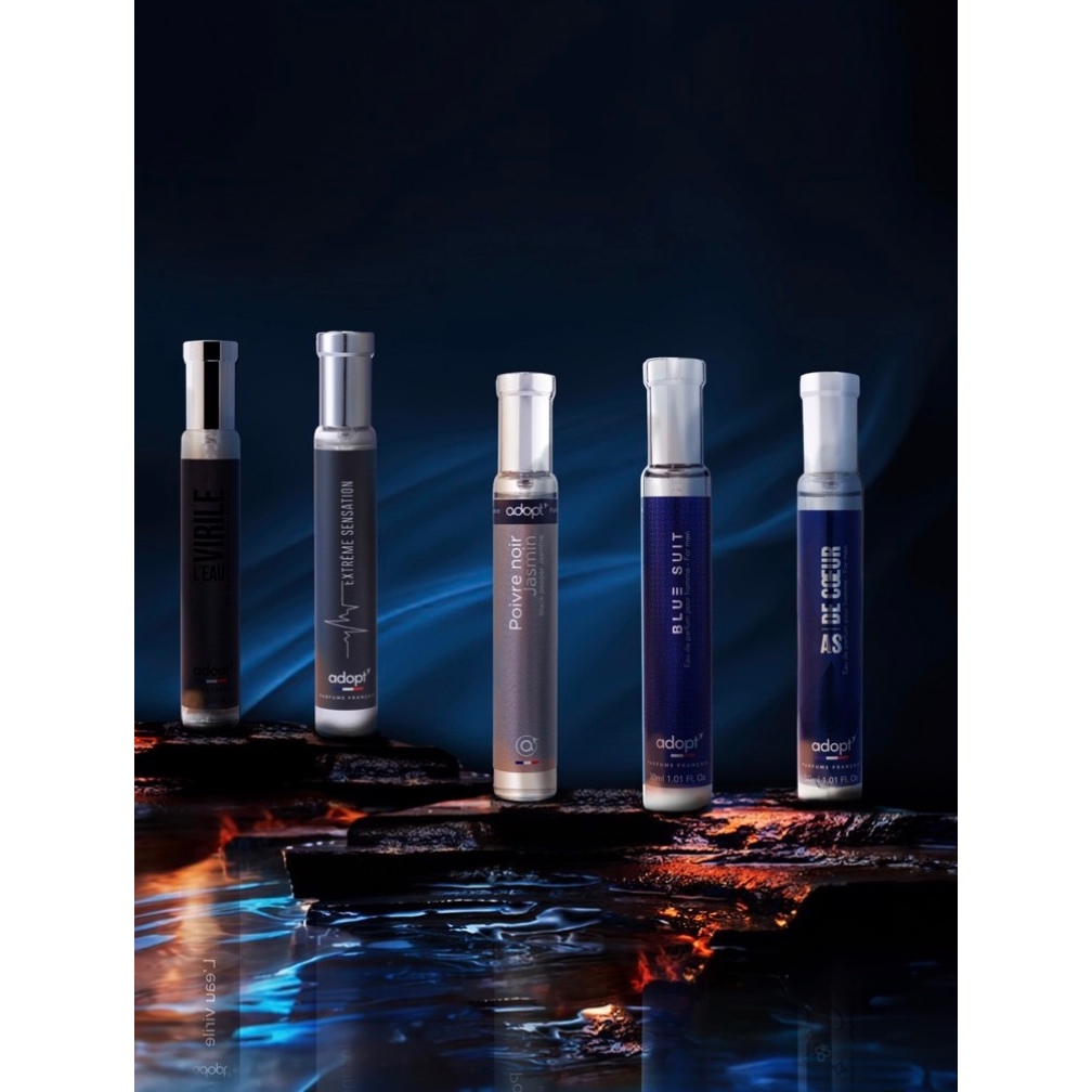 Nước hoa nam 𝐀𝐝𝐨𝐩𝐭' EDP 30ML Nam Tính Sang Trọng Lịch Lãm Trẻ Trung