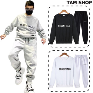 Bộ thể Thao Unusex - SÉT ĐỒ BỘ NAM NỮ HOODIE SWEATER NAM NỮ CHẤT THUN NỈ DA CÁ DÀY ESSENTIALS.