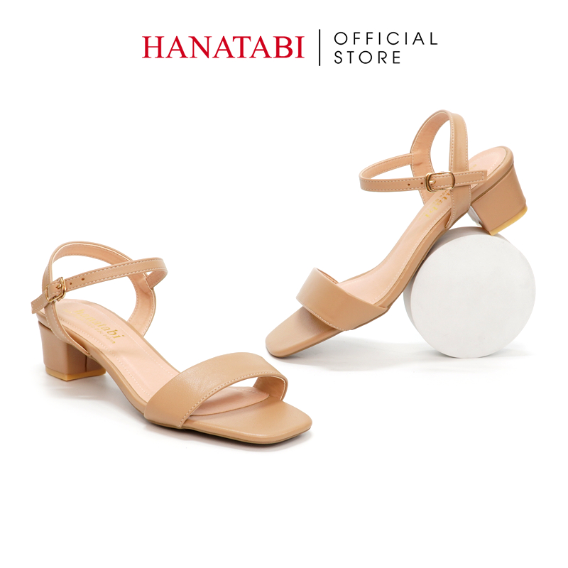 Sandal Nữ Hanatabi Quai Ngang Mũi Vuông Gót Cao 3cm Hậu C Đế TA Cao Cấp Chống Trơn Trượt Mã HNSDG3F875