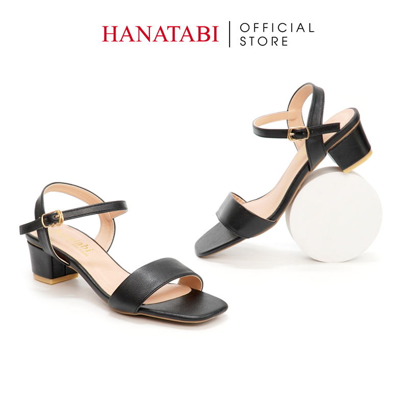 Sandal Nữ Hanatabi Quai Ngang Mũi Vuông Gót Cao 3cm Hậu C Đế TA Cao Cấp Chống Trơn Trượt Mã HNSDG3F875