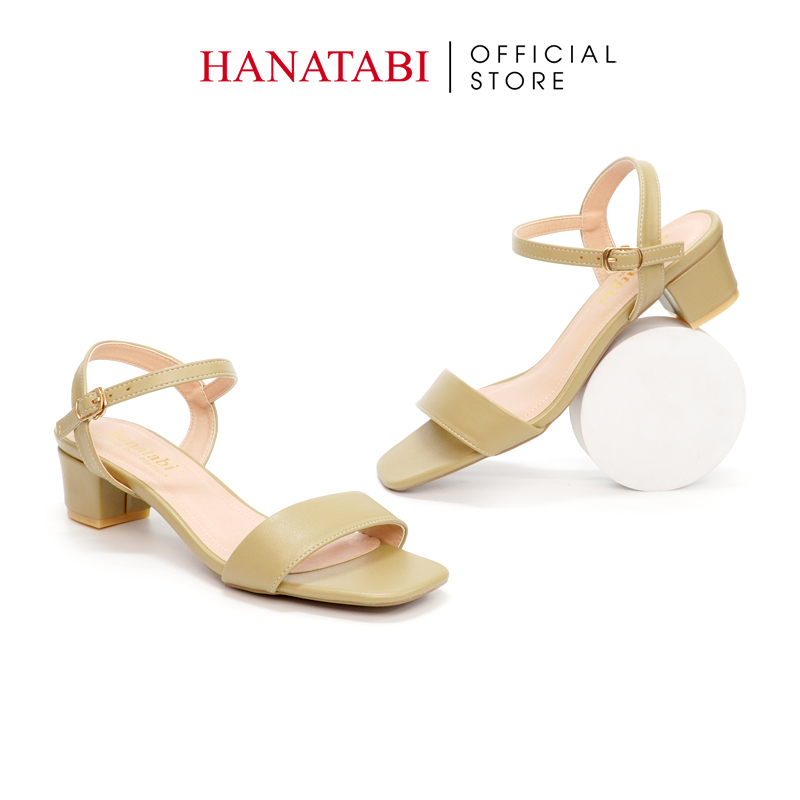 Sandal Nữ Hanatabi Quai Ngang Mũi Vuông Gót Cao 3cm Hậu C Đế TA Cao Cấp Chống Trơn Trượt Mã HNSDG3F875