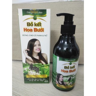 Dầu gội thảo dược bồ kết hoa bưởi 300ml - cho mái tóc dày , đen , mềm mượt , sạch gàu và giảm stress.
