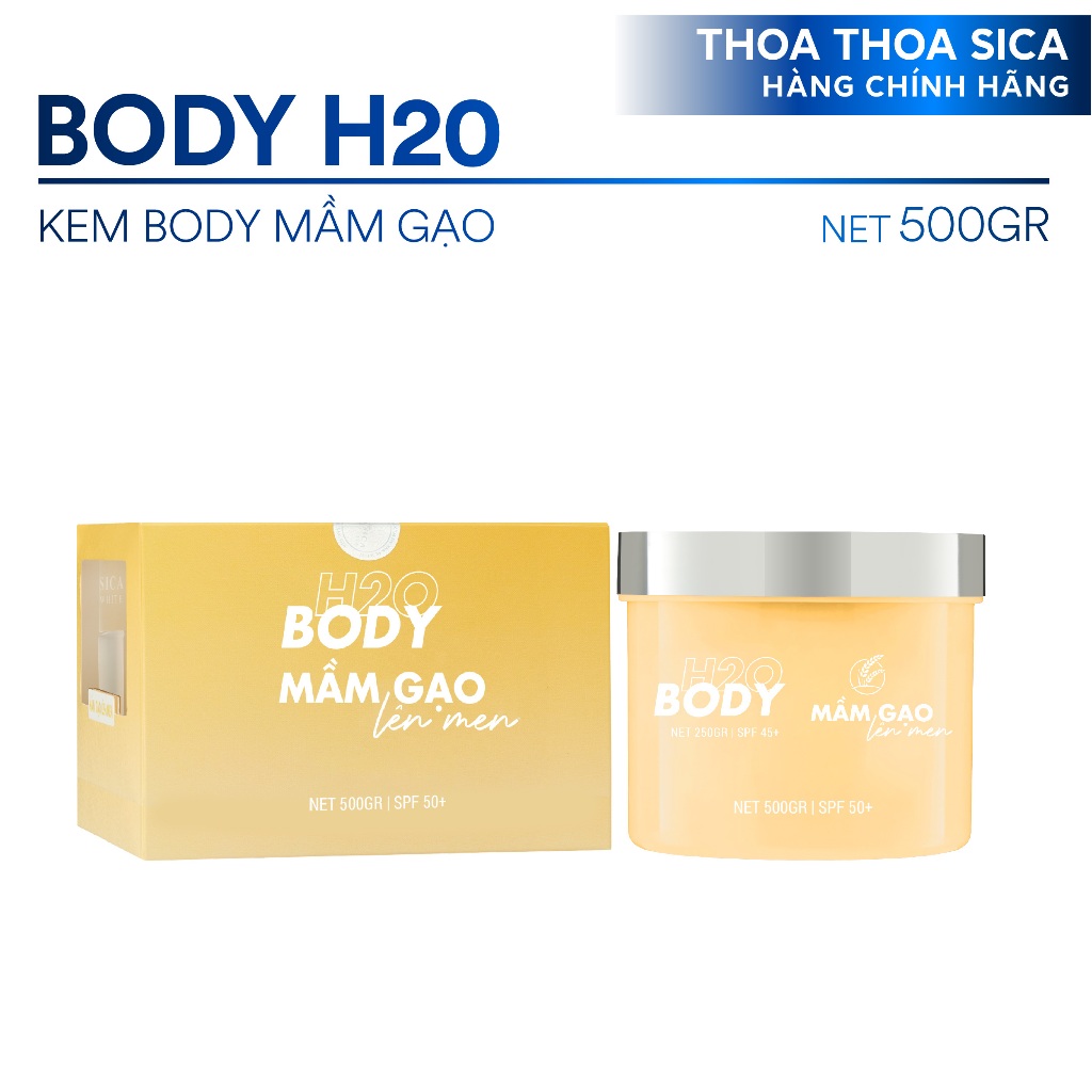 BODY MẦM GẠO H2O 500GR