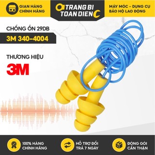 Nút tai chống ồn 3m ultrafit 340-4004 thiết kế 3 tầng, có dây, giảm ồn 25 db nhét tai 3m combo 5 cặp và 10 cặp