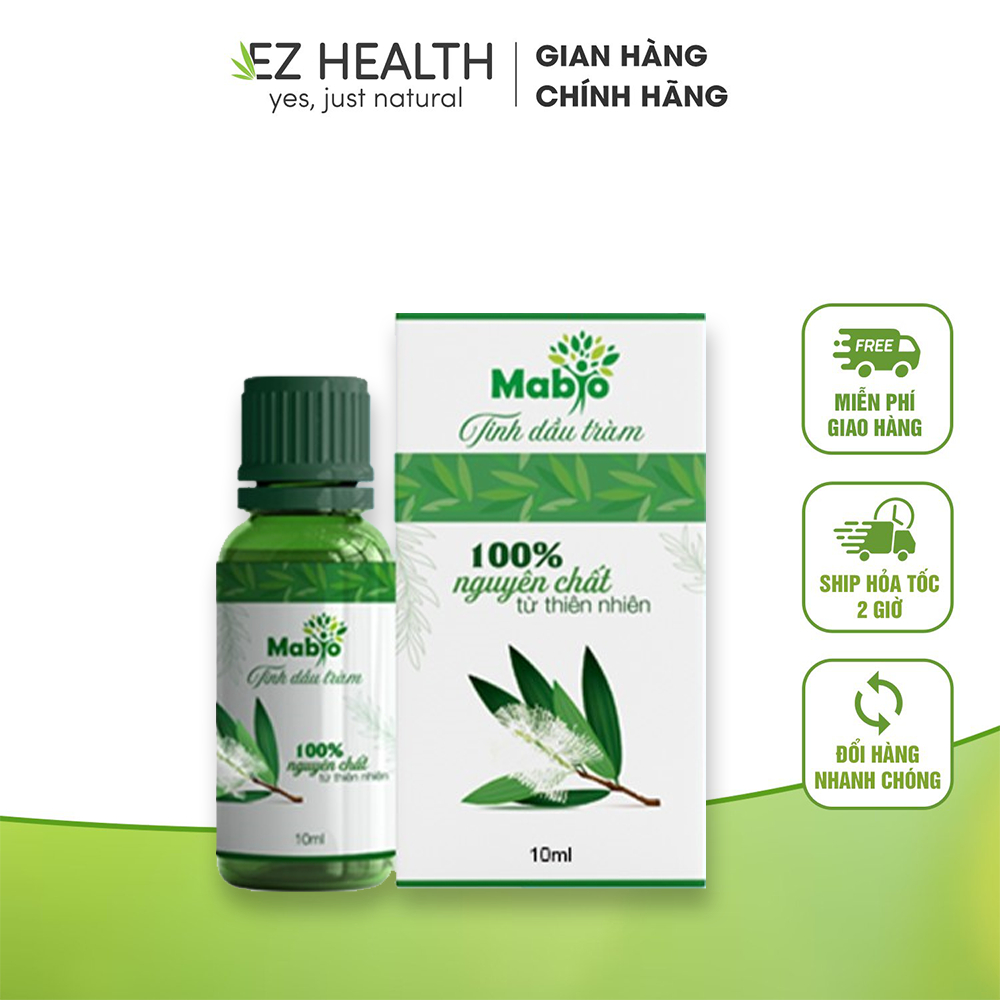 Tinh dầu tràm thiên nhiên MABIO - Giúp giữ ấm cơ thể, làm dịu vết muỗi đốt, an toàn với trẻ nhỏ