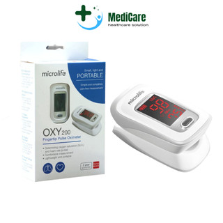 Máy đo nồng độ oxy trong máu SPO2 và nhịp tim Microlife Oxy 200 đo nhanh, chính xác KHÔNG gây đau -Tbyt MediCare