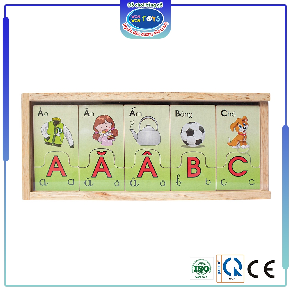 Đồ chơi gỗ Bộ tìm chữ cái Tiếng Việt | Winwintoys 62312 | Giúp bé nhận diện mặt chữ và phát triển tư duy sáng tạo