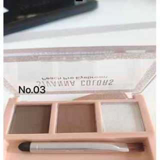 Set Kẻ Mày Dạng Bột 3 ô Sivanna Colors Peach Pro Eyebrown 03