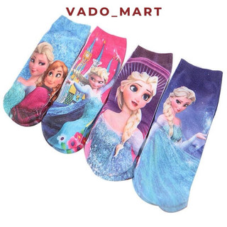 COMBO 12 Đôi Tất elsa Cho Bé Gái (1-8 Tuổi)