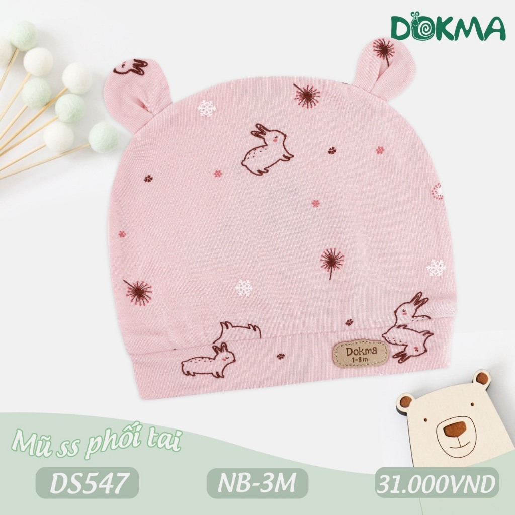 Nón BamBoo sợi tre Dokma cho bé sơ sinh đến 3 tháng