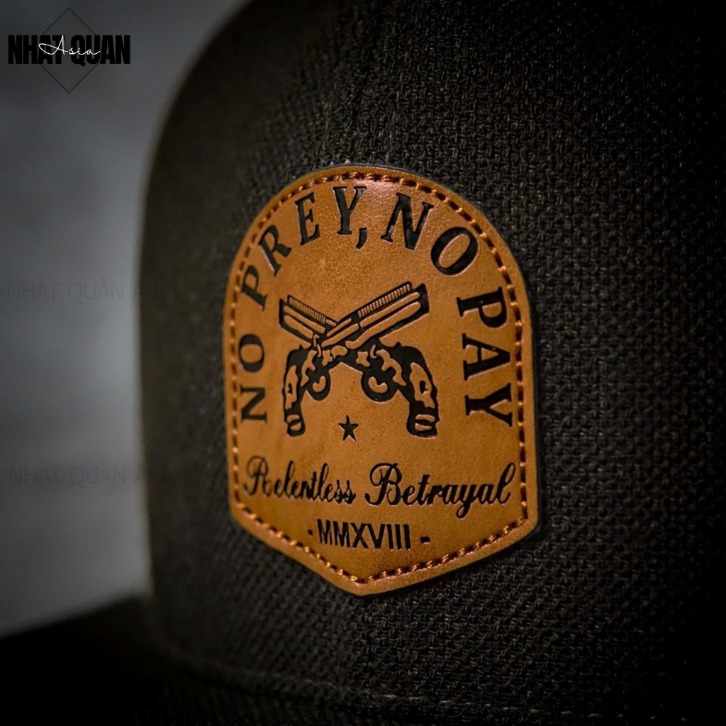 Mũ nón lưỡi trai NO Prey Nâu Vàng Snapback phối lưới cao cấp - Nhật Quân Asia nhatquanasia