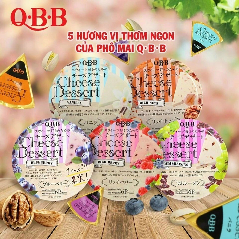 Cheese Dessert - Phô Mai Nhật QBB - Emina cho bé 8 tháng ăn dặm 90g