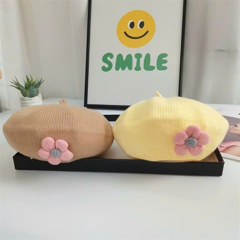Mũ Nồi Len Đính Đá Cho Bé Yêu
