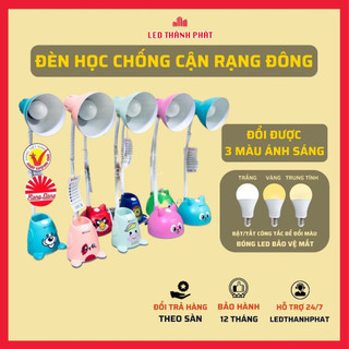 Đèn học để bàn Rạng Đông 3 màu ánh sáng chống cận bảo vệ thị lực, Chip led Samsung, Bảo hành chính hãng 06 tháng