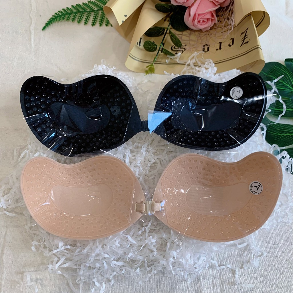 Áo dán ngực hình quả xoài Zhitong chất liệu silicone có khuy cài trước giúp tạo khe ngực