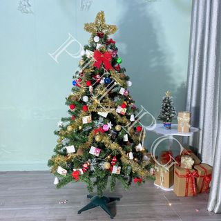 Cây thông noel cao 1M5 XANH TRƠN decor trang trí giáng sinh trong phòng ngoài trời LP-TNQC-5