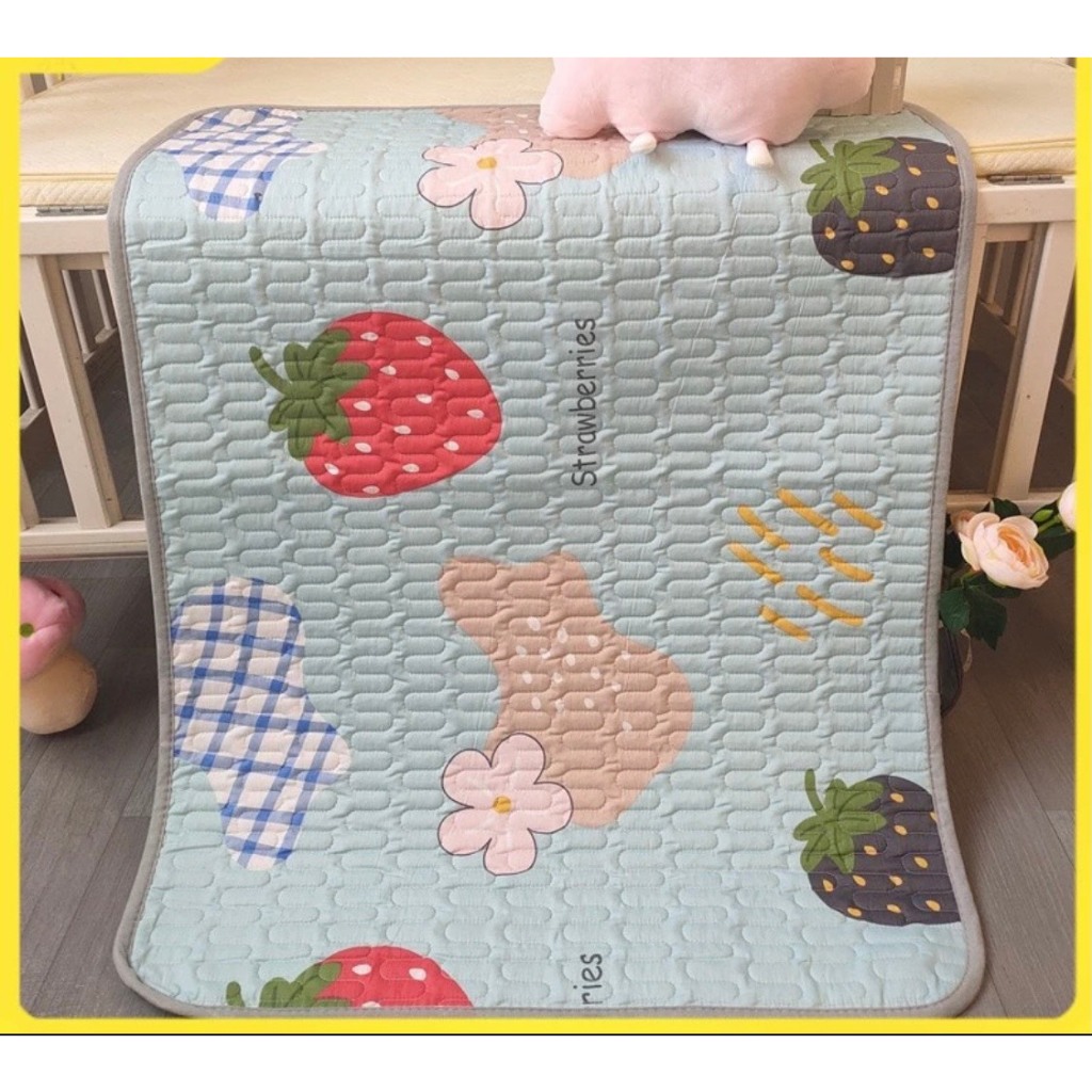 Miếng Lót Chống Thấm Cho Bé Cao Cấp 5 Lớp Chần Bông An Toàn Không Kích Ứng Da