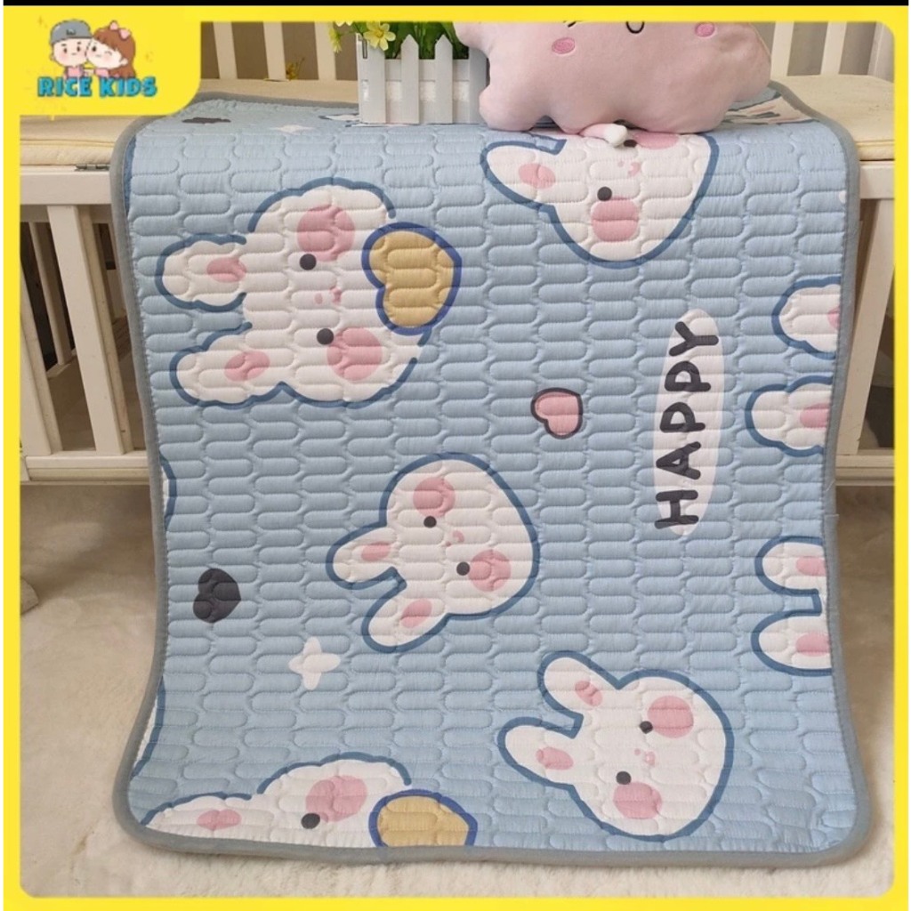 Miếng Lót Chống Thấm Cho Bé Cao Cấp 5 Lớp Chần Bông An Toàn Không Kích Ứng Da