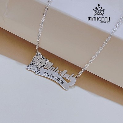 Dây Chuyền Khắc Tên Liền Con Giáp Cho Bé - Minh Canh Jewelry