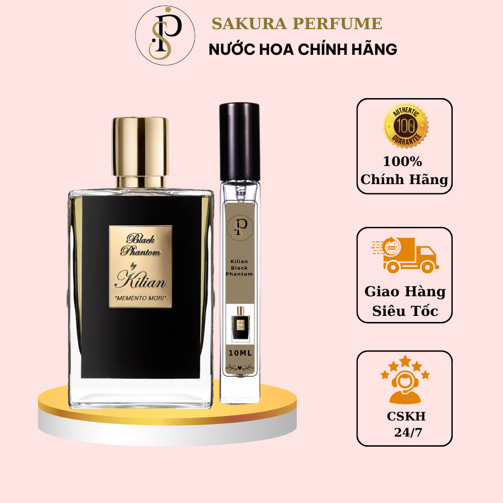 Nước hoa nam nữ Kilian Black Phantom EDP 10ml hương thơm quyền lực sang trọng đẳng cấp | Sakura Perfume