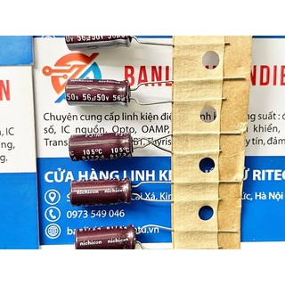 Tụ hoá 50v 56uf 56uf 50v kích thước 7x15mm