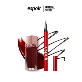 Combo Halloween Espoir Son Tint Couture Lip Tint Shine Vampy và Bút Kẻ Mắt Nước Nomudging Brush Liner