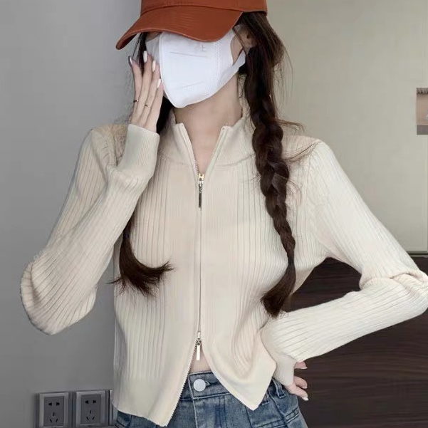 Áo len dáng ôm có khoá kéo 2 đầu sịn sò tôn dáng bao đẹp ạ hàng QUẢNG CHÂU 36 P0K12