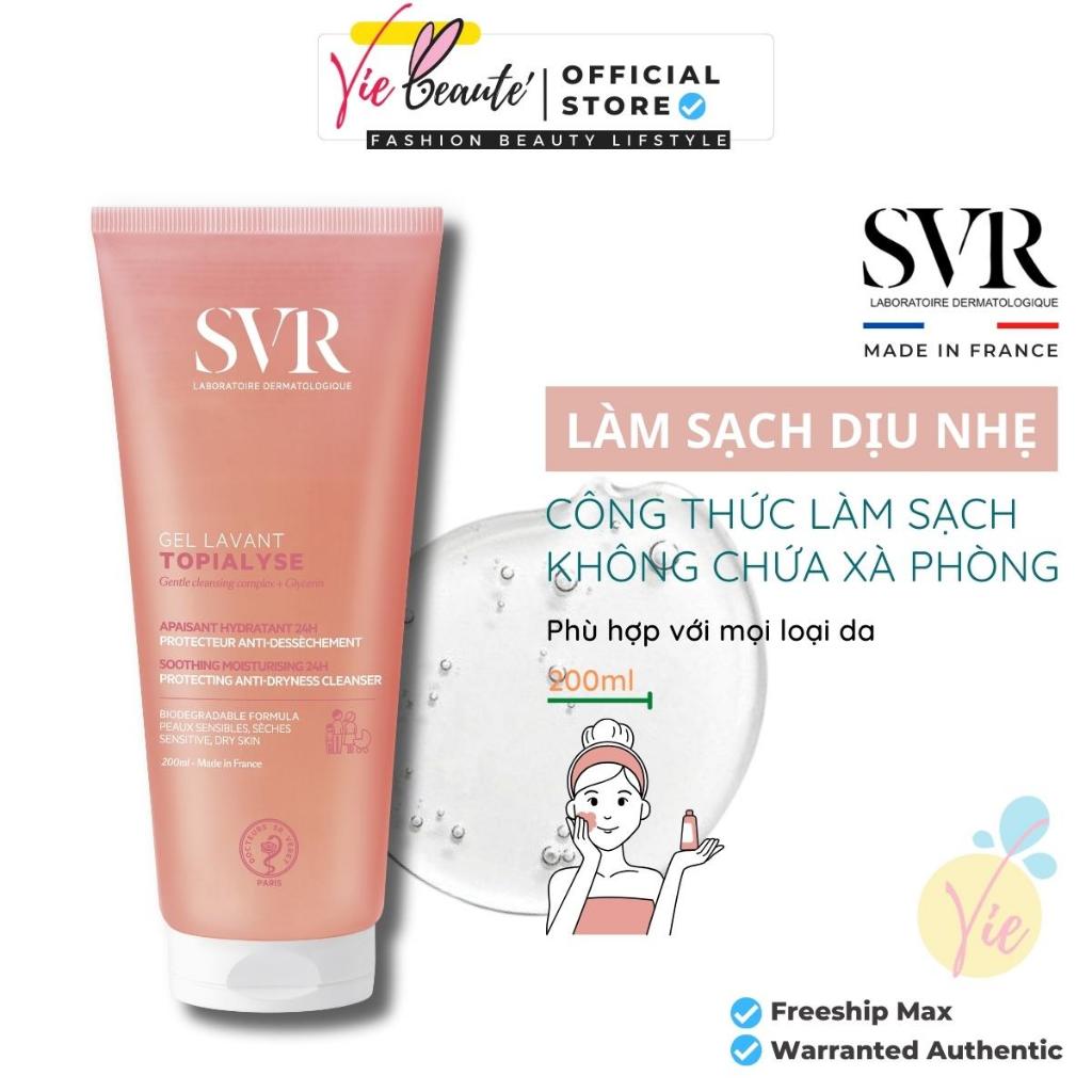 Gel Svr Topialyse Gel Lavant - Gel rửa mặt và tắm SVR Topialyse Dành Cho Da Khô Và Nhạy Cảm