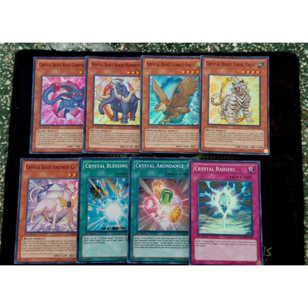 Set Thẻ Bài Mint90 Yugioh Crystal Beast  - RYMP