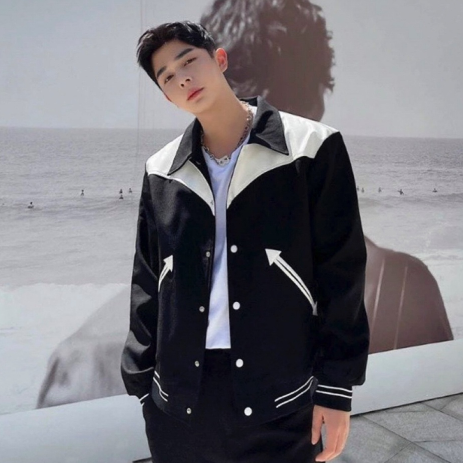 Áo Khoác Bomber Jacket Chất Vải Dạ Phối Da Cao Cấp, Thời Trang Unisex, Phong Cách Trẻ Trung, Sang Trọng