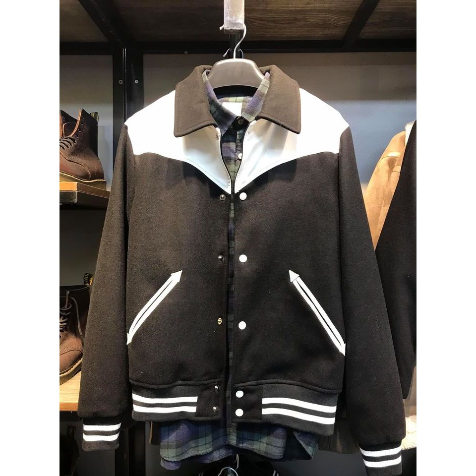 Áo Khoác Bomber Jacket Chất Vải Dạ Phối Da Cao Cấp, Thời Trang Unisex, Phong Cách Trẻ Trung, Sang Trọng