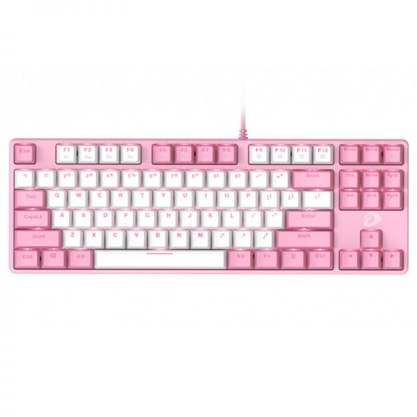 Bàn phím máy tính Dare-u EK87 Pink White - Red switch