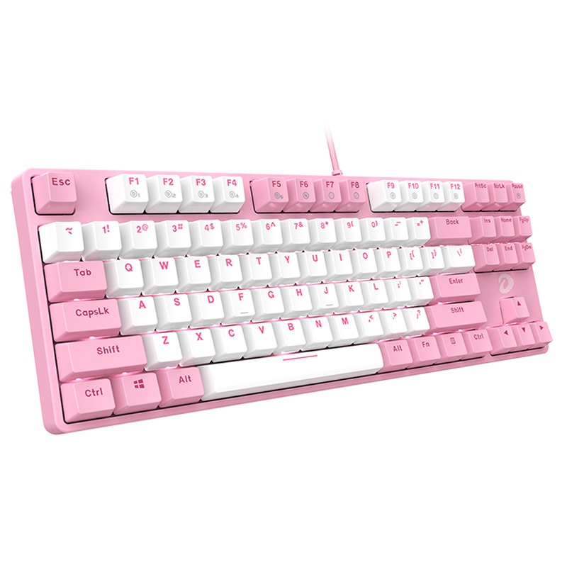 Bàn phím máy tính Dare-u EK87 Pink White - Red switch