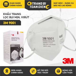 Khẩu trang 3M 9001, 4 lớp kháng khuẩn, lọc 90% bụi mịn, bảo vệ hô hấp dùng trong y tế Khẩu trang 3D