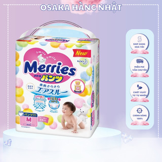 (Cộng Miếng) Bỉm Merries Nội Địa Nhật Dán/Quần NB96/S88/M68/L58/M64/L50/XL44/XXL28