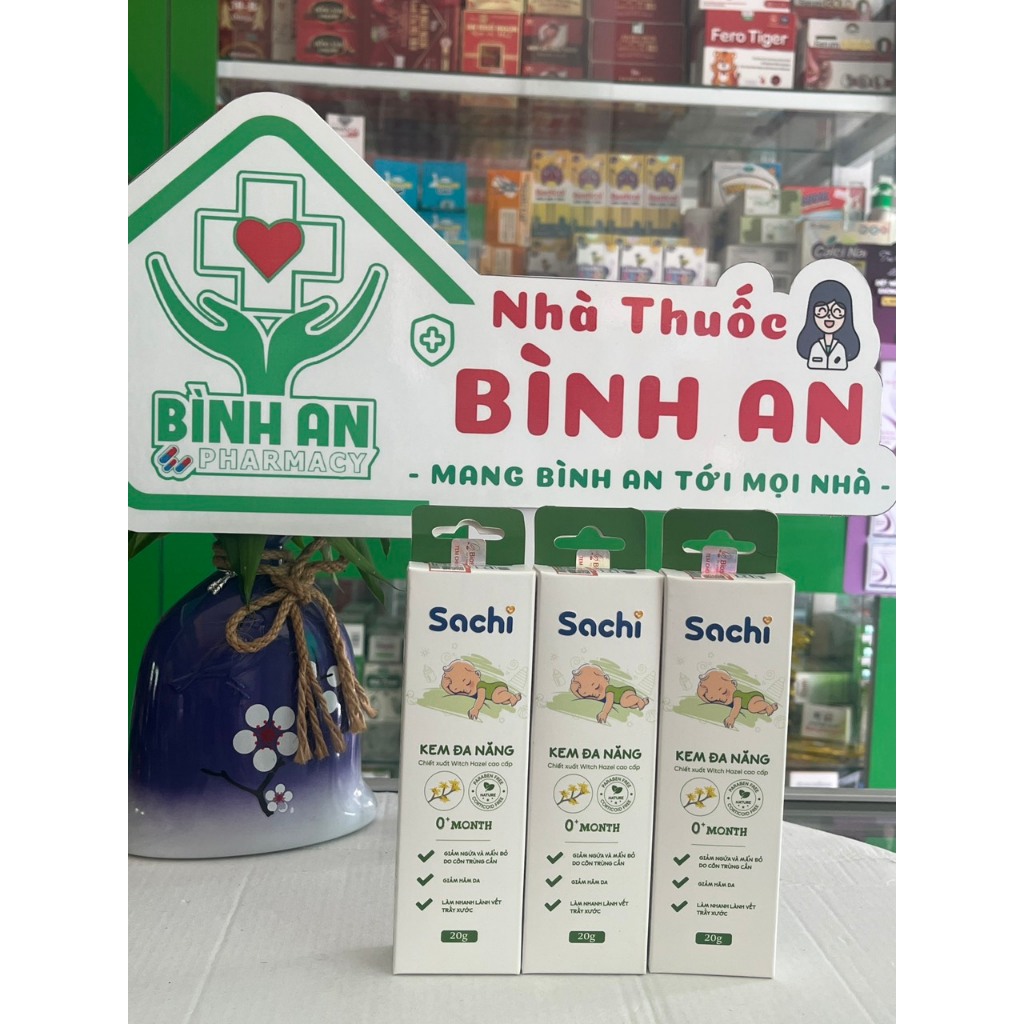 Kem đa năng Sachi giúp giảm ngứa, mẩn đỏ, côn trùng đốt, làm lành vết thương 20g - NT Bình An