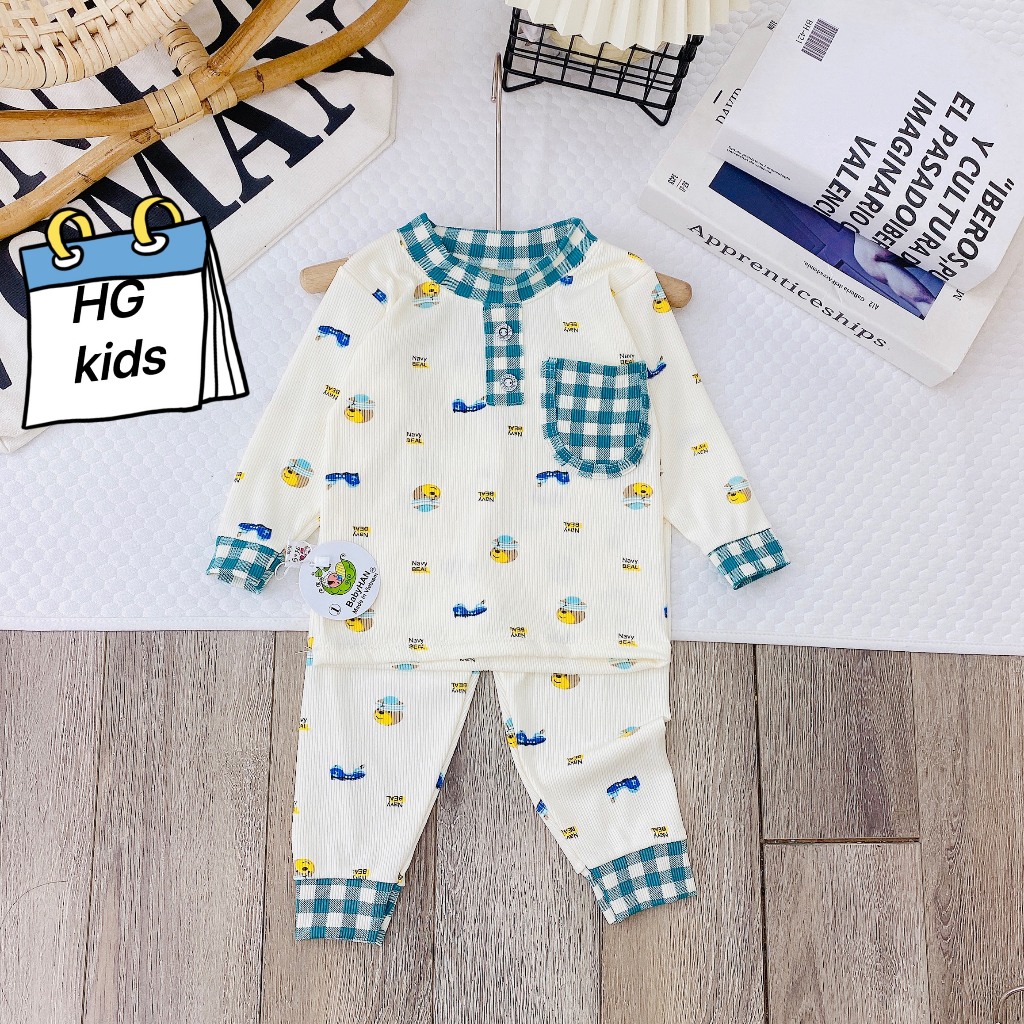 Đồ bộ bé trai, đồ bộ bé gái , bộ dài tay cho bé trai, bộ dài tay cho bé gái chất liệu tăm lạnh co gian 4 chiều 7-15kg