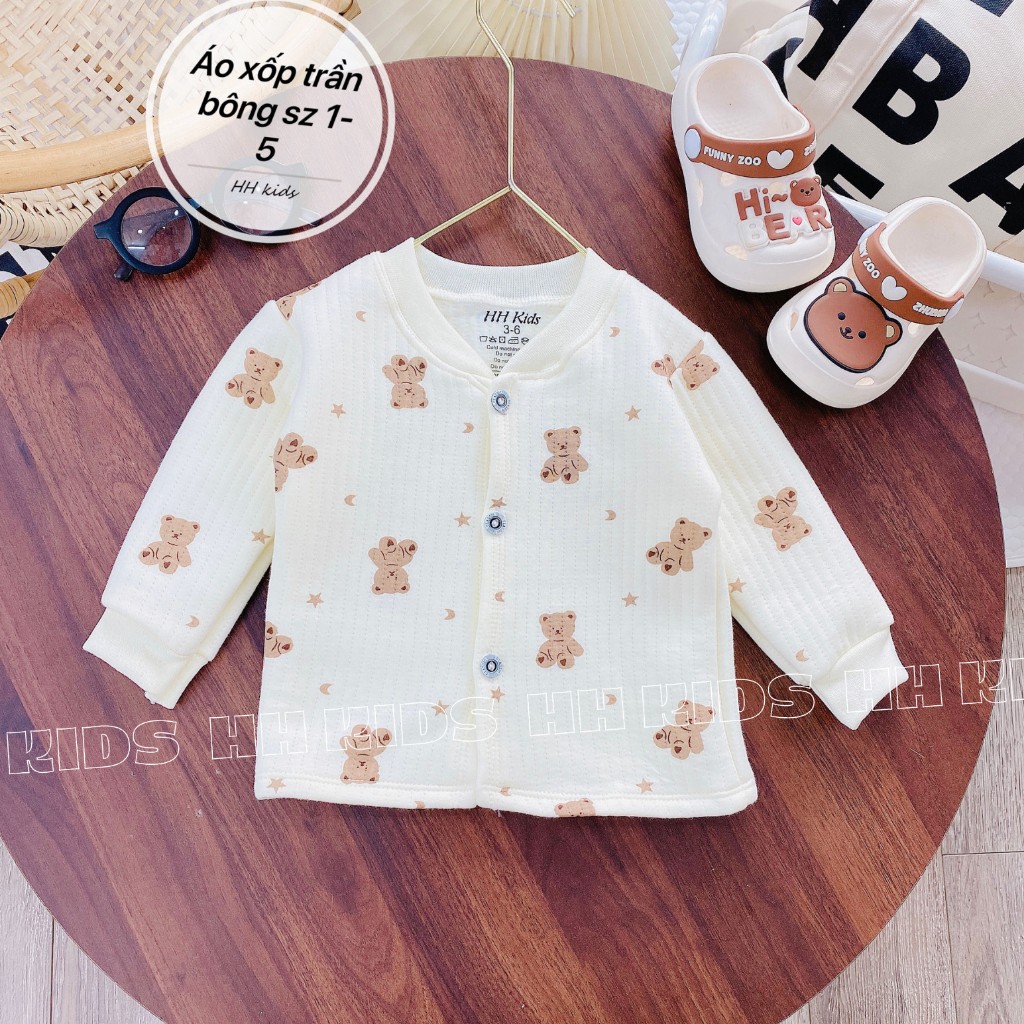 Áo khoác cho bé sơ sinh, áo khoác sơ sinh cho bé trai, áo khoác sơ sinh cho bé gái chất liệu trần bông xuất Hàn 3-11kg