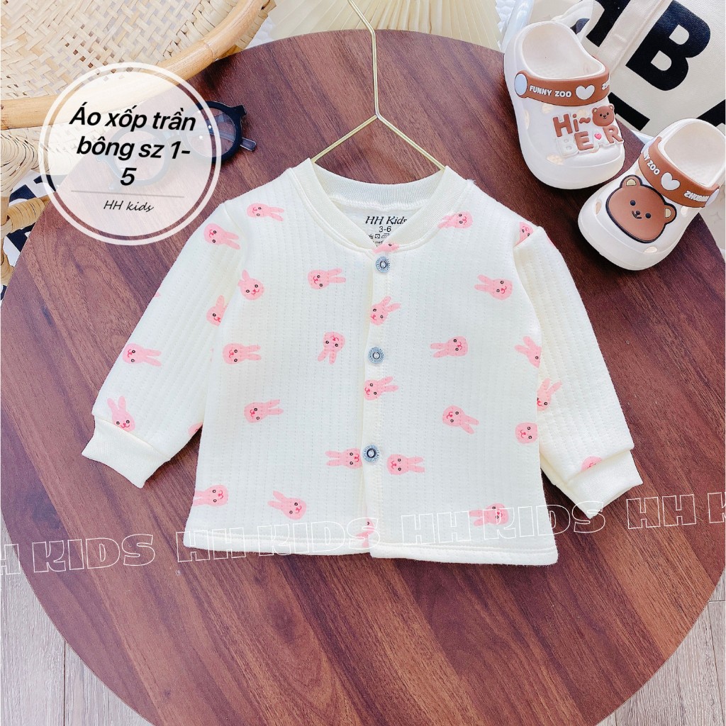 Áo khoác cho bé sơ sinh, áo khoác sơ sinh cho bé trai, áo khoác sơ sinh cho bé gái chất liệu trần bông xuất Hàn 3-11kg