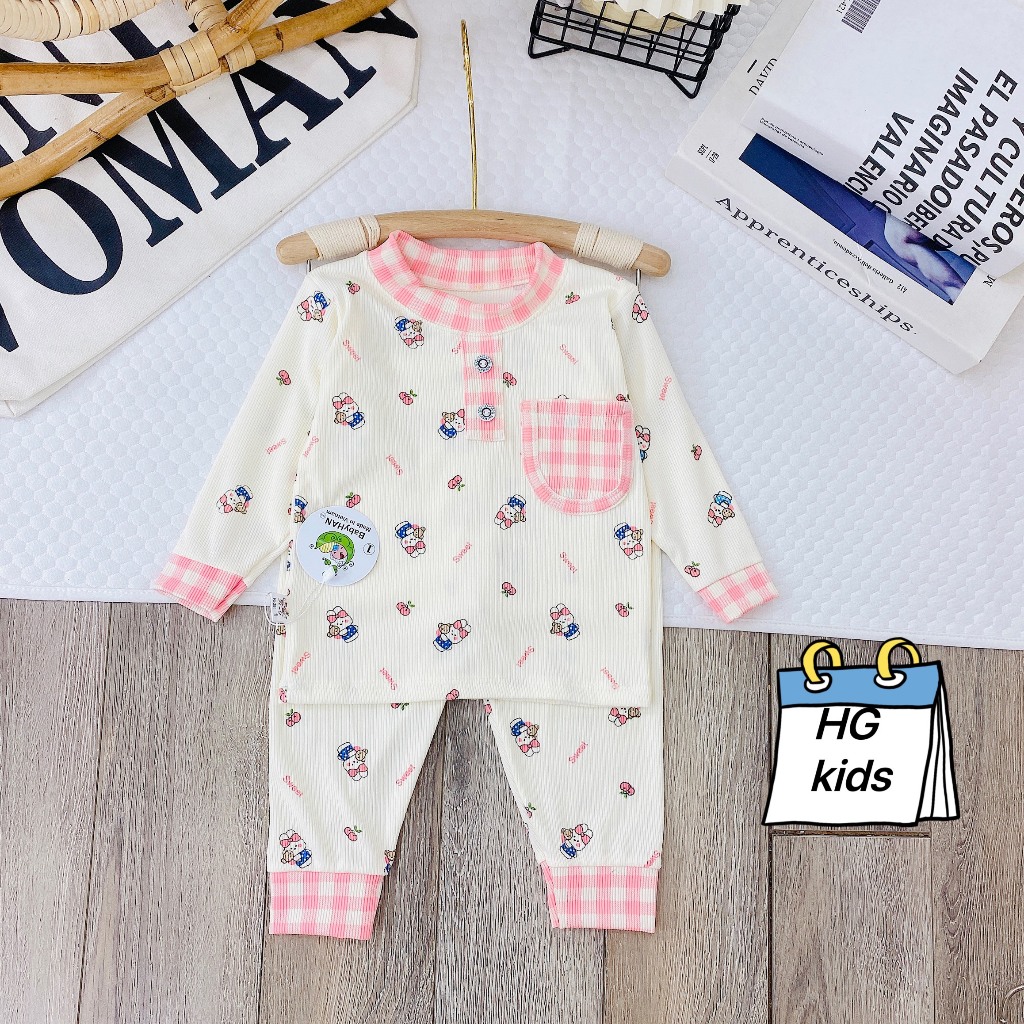 Đồ bộ bé trai, đồ bộ bé gái , bộ dài tay cho bé trai, bộ dài tay cho bé gái chất liệu tăm lạnh co gian 4 chiều 7-15kg