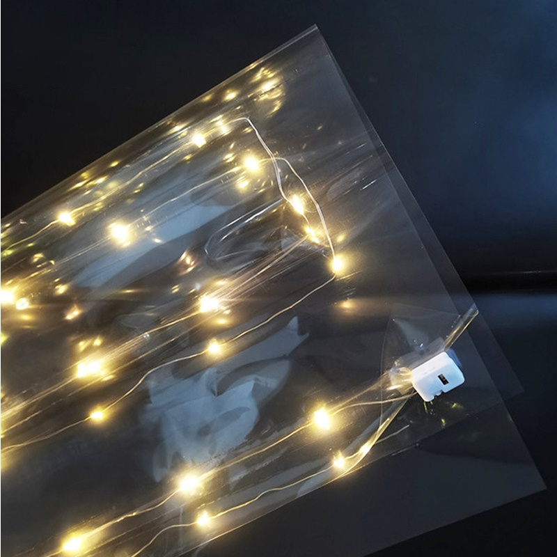 Tập 25 tờ giấy bóng kính gói hoa trong suốt loại dày