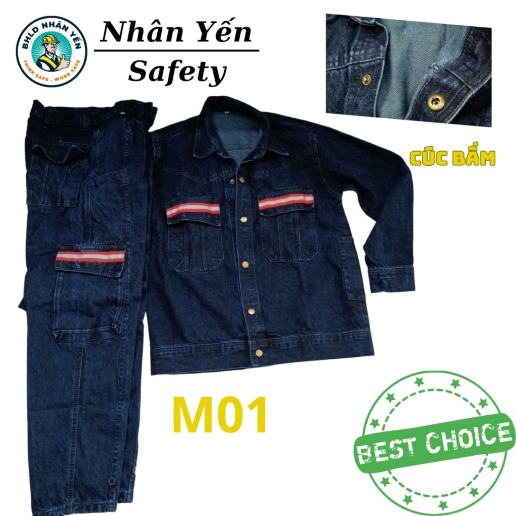 M01 Cúc Bấm Hàng Dày Quần Áo Jean Thợ Hàn Thợ Cơ Khí Phản Quang