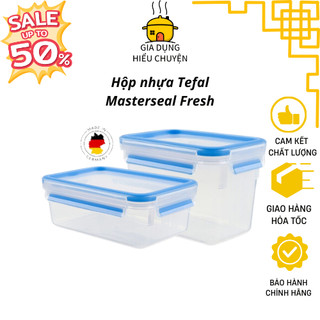Hộp nhựa vuông tefal masterseal fresh k3021222 - 1l, 1.1l - xanh